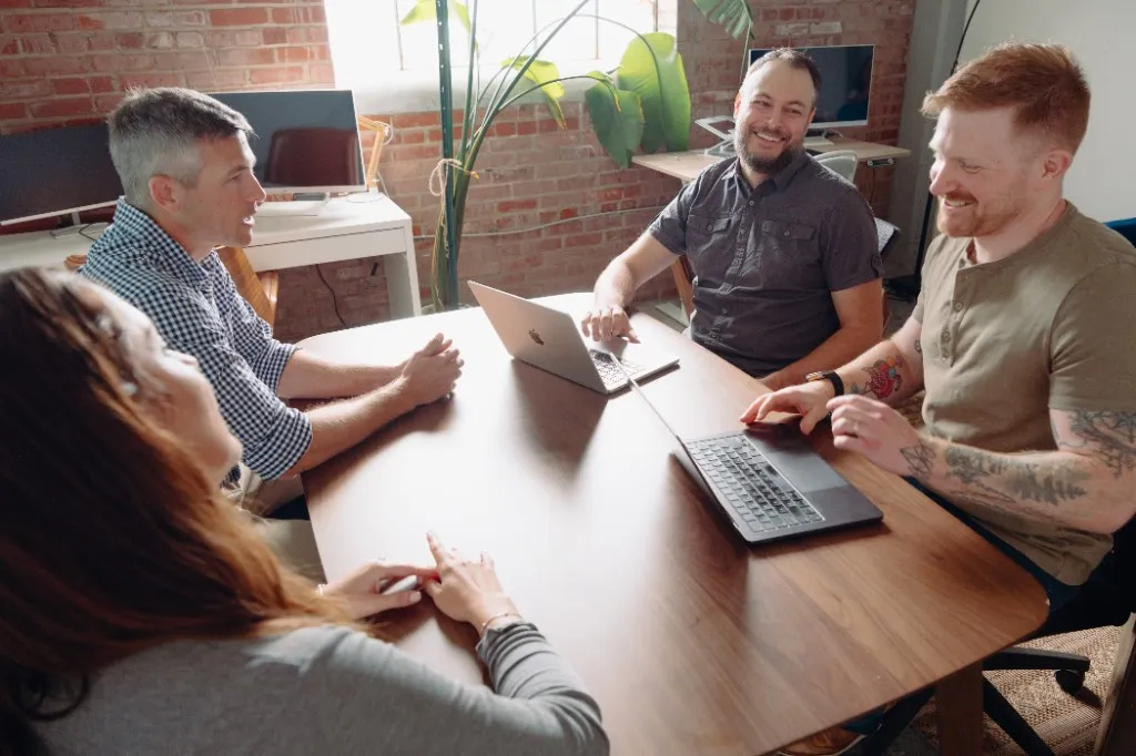 918 Studio team collaborating on a project