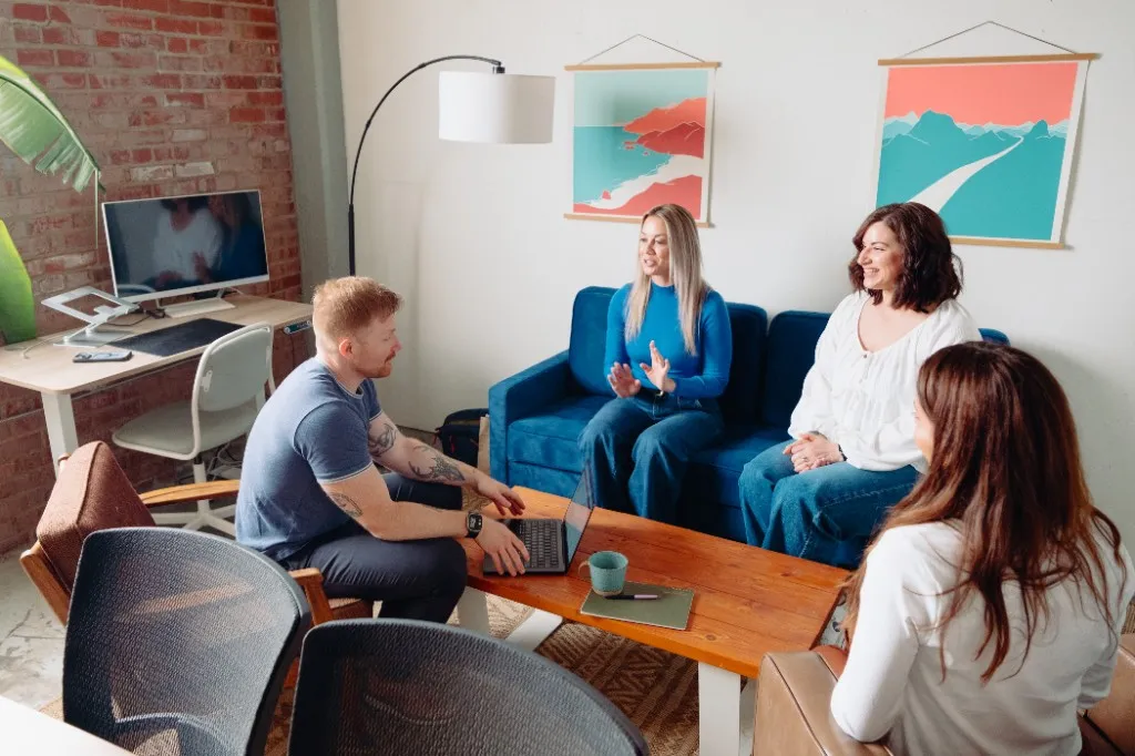 918 Studio team in a collaborative meeting